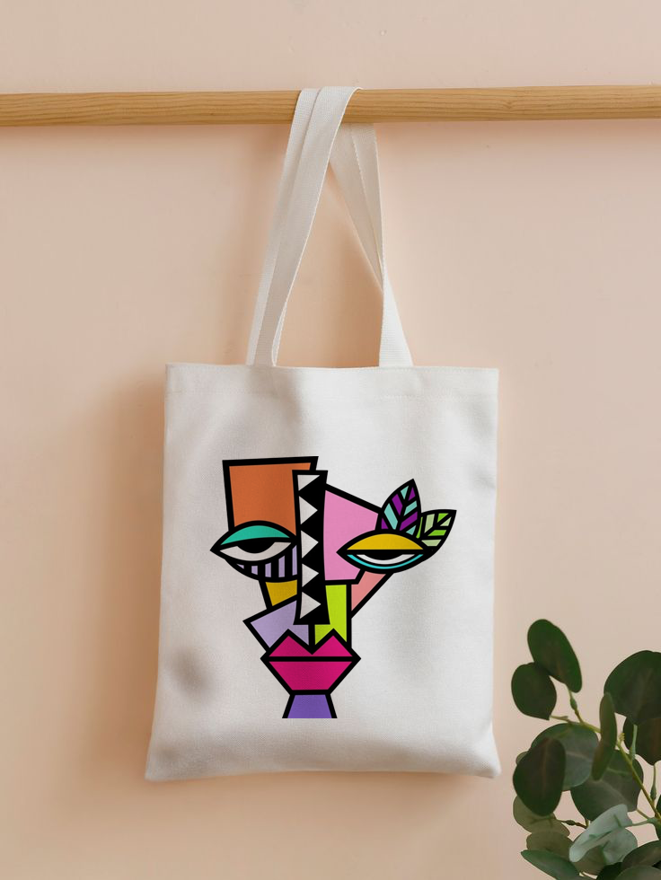 Canvas Tote Bags for Women with Zip, College Bag for Girls