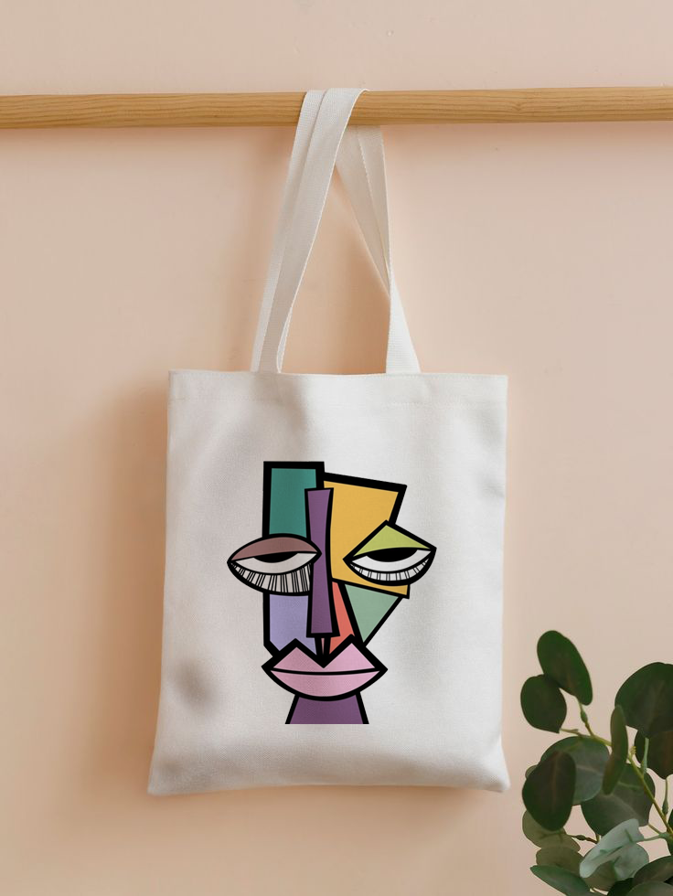 Canvas Tote Bags for Women with Zip, College Bag for Girls